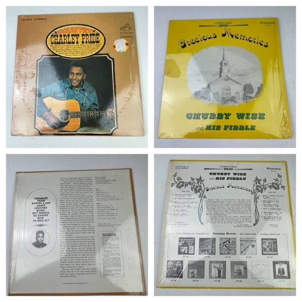 Country Charley Pride Chubby Wise‎ VINYL LP ALBUMS Fiddle Lot Stereo EXCELLENT